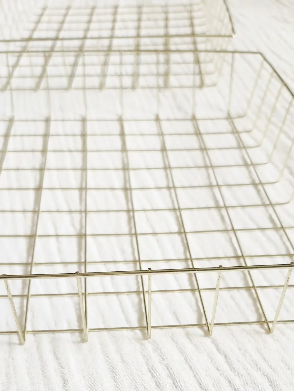 Amazon Gold Wire Desk Organizer Trays - Set Of 4